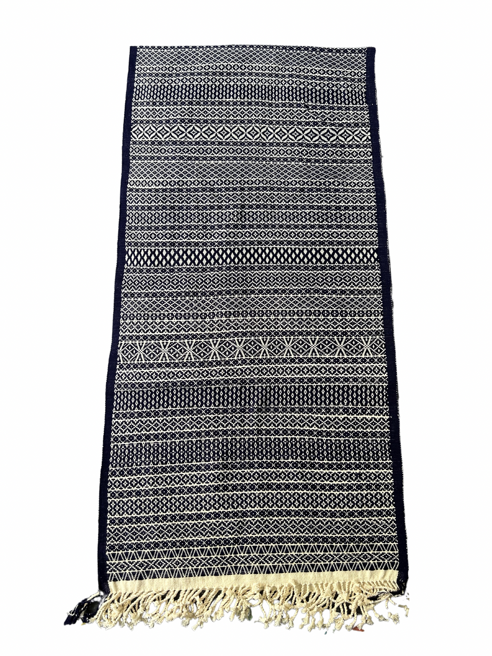 Natural Dyed Handwoven Cotton Table Runner