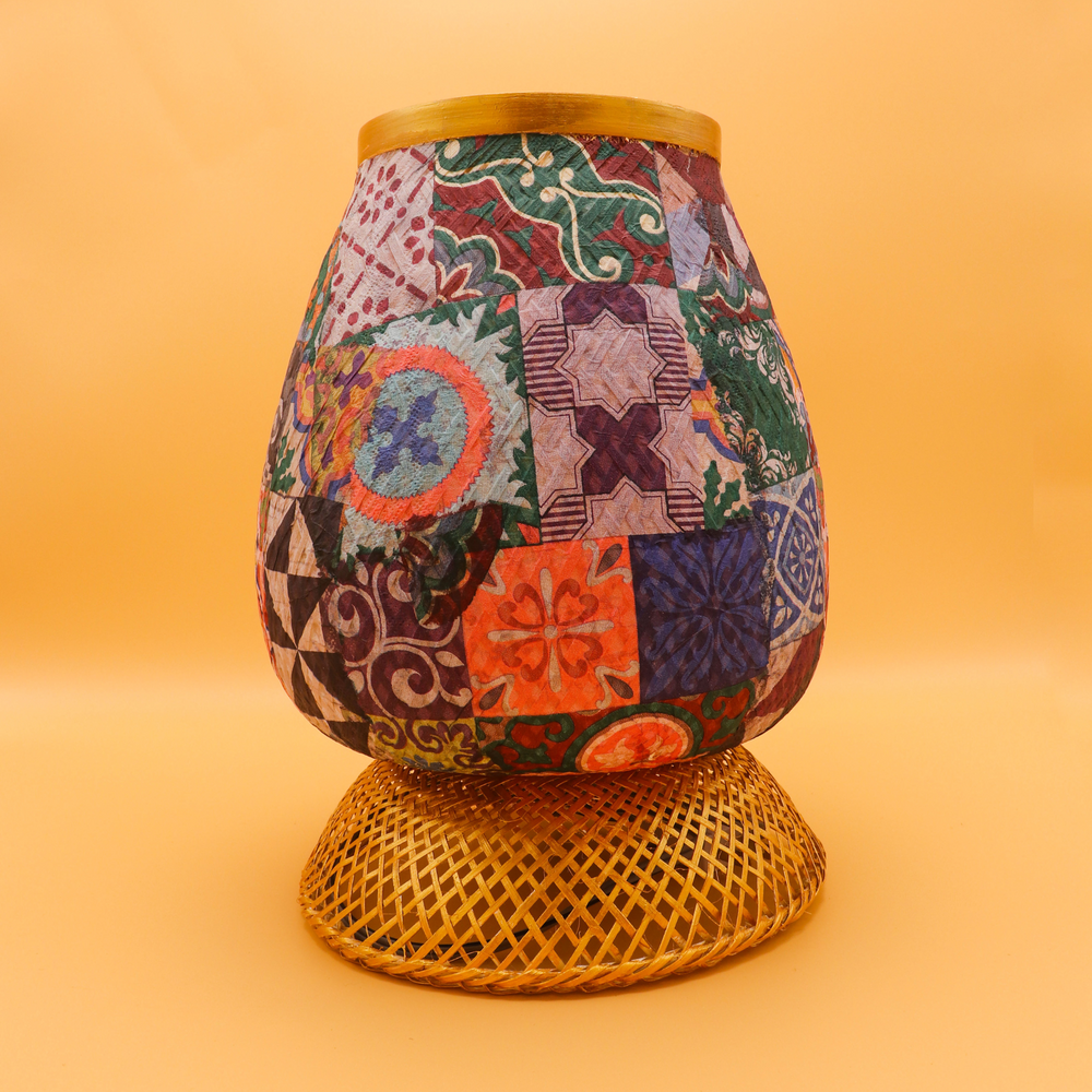 Decoupage Bamboo Lamp (Medium)