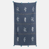 Aura Bloom Cotton Throw (Blue Edition)