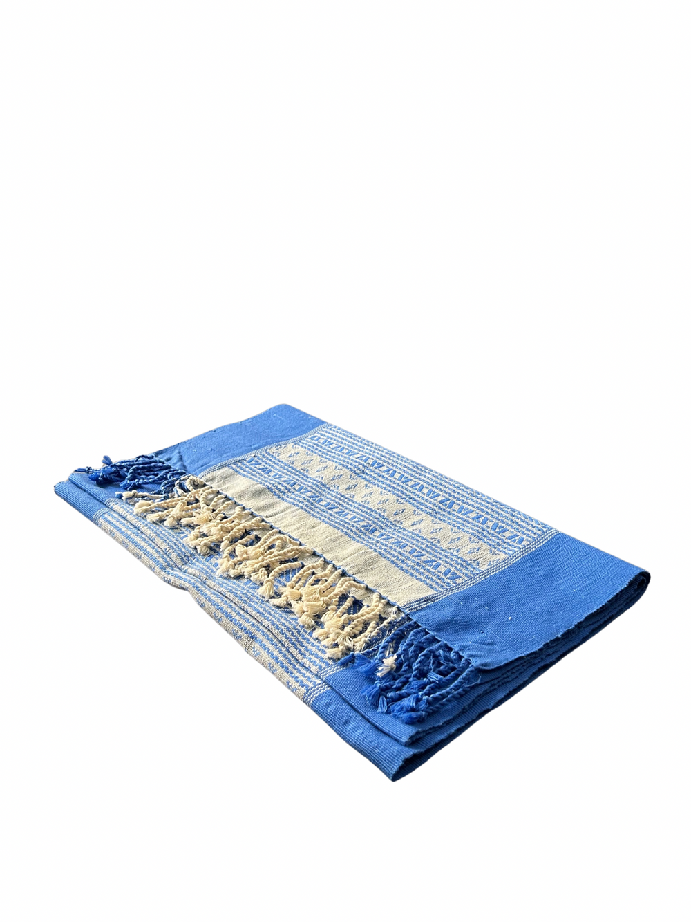 Natural Dyed Handwoven Cotton Table Runner (Wide Border)
