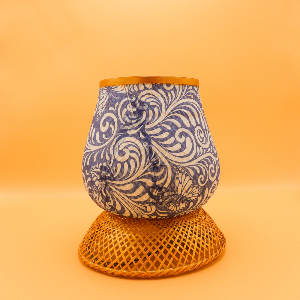 Decoupage Bamboo Lamp (Medium)