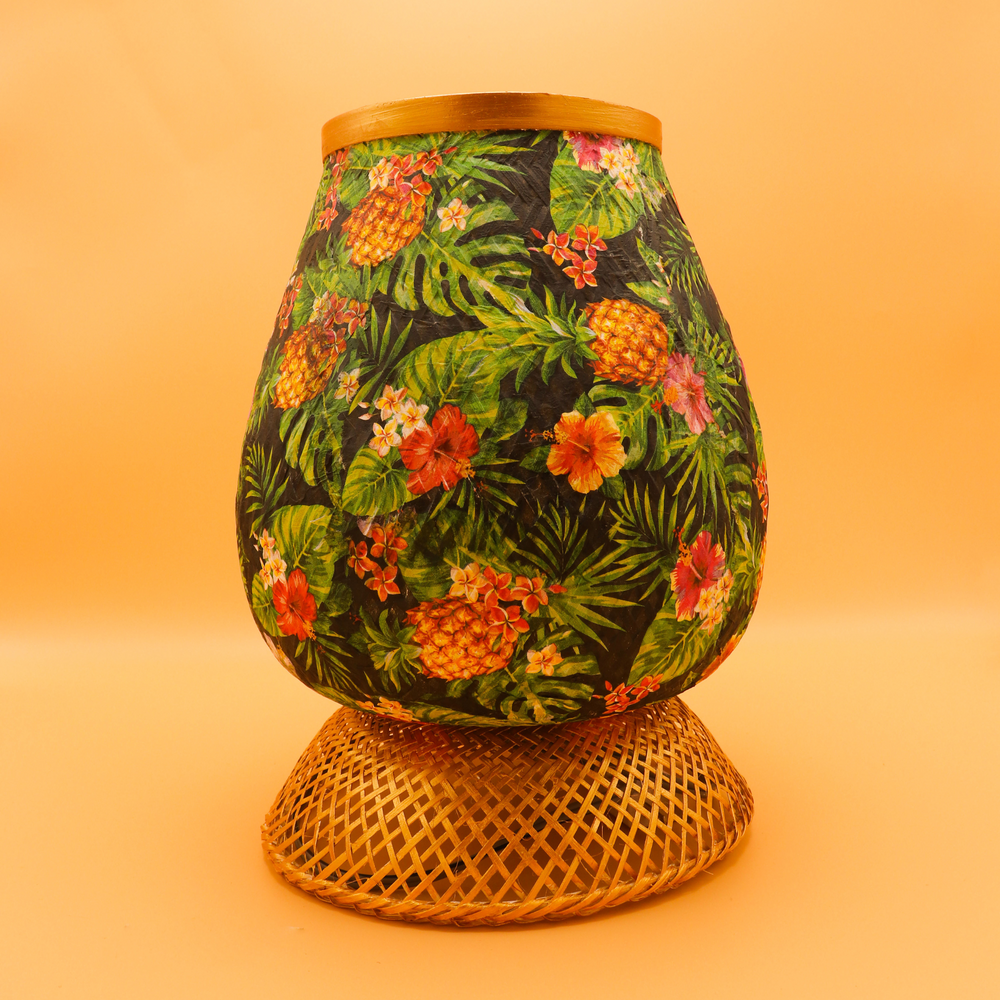Decoupage Bamboo Lamp (Medium)