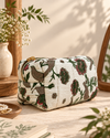 Floral Bird Print Cotton Pouch