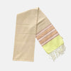 Cotton Shawl with Colorful Stripes: Beige