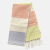Cotton Shawl with Colorful Stripes: Colorful Squares