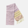 Cotton Shawl with Colorful Stripes: Lavender Purple