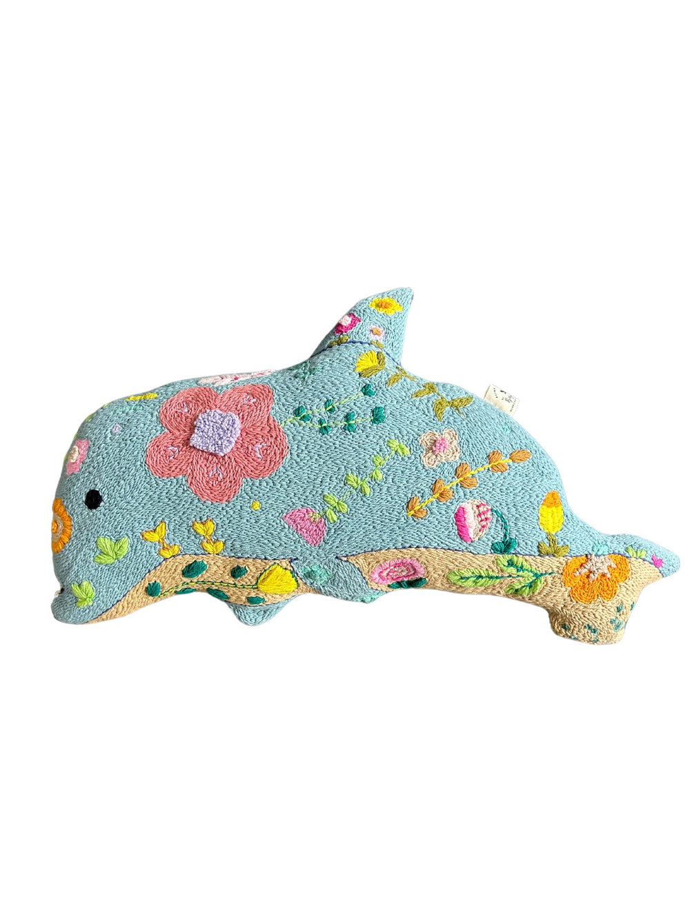 Punch Needle Embroidered Dolphin Stuff Toy