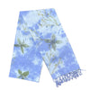 Garten: Blue & White Eco Print Shawl with Natural Cotton Botanical Prints