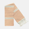 Cotton Shawl with Colorful Stripes: Light Pink