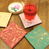 Table Tales Collection: Assorted Square Clay Coaster Set