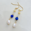 Elegant Beaded Gemstone Dangle Earrings
