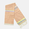 Cotton Shawl with Colorful Stripes: Light Pink