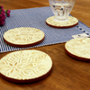 Table Tales Collection: Embossed Round Clay Coaster Set
