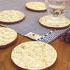 Table Tales Collection: Embossed Round Clay Coaster Set