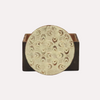 Table Tales Collection: Embossed Round Clay Coaster Set