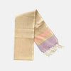 Cotton Shawl with Colorful Stripes: Beige