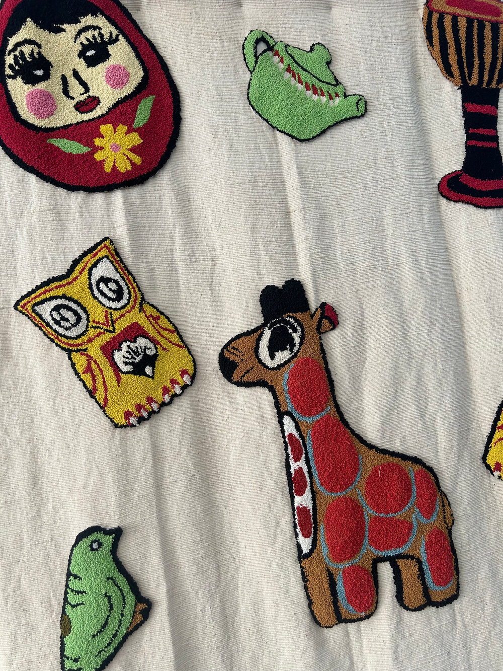 Punch Needle Hand Woven Cotton Throw