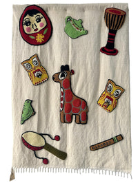 Punch Needle Hand Woven Cotton Throw