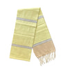 Cotton Shawl with Colorful Stripes: Lemon Yellow