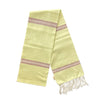 Cotton Shawl with Colorful Stripes: Lemon Yellow