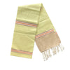 Cotton Shawl with Colorful Stripes: Lemon Yellow