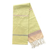 Cotton Shawl with Colorful Stripes: Lemon Yellow