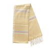 Cotton Shawl with Colorful Stripes: Butter Yellow