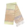 Cotton Shawl with Colorful Stripes: Butter Yellow