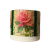 Vintage Floral Pattern Decoupage Terracotta Pot - Medium Size (Height: 8~9 inches, Width: 10~12 inches)