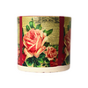 Vintage Floral Pattern Decoupage Terracotta Pot - Medium Size (Height: 8~9 inches, Width: 10~12 inches)