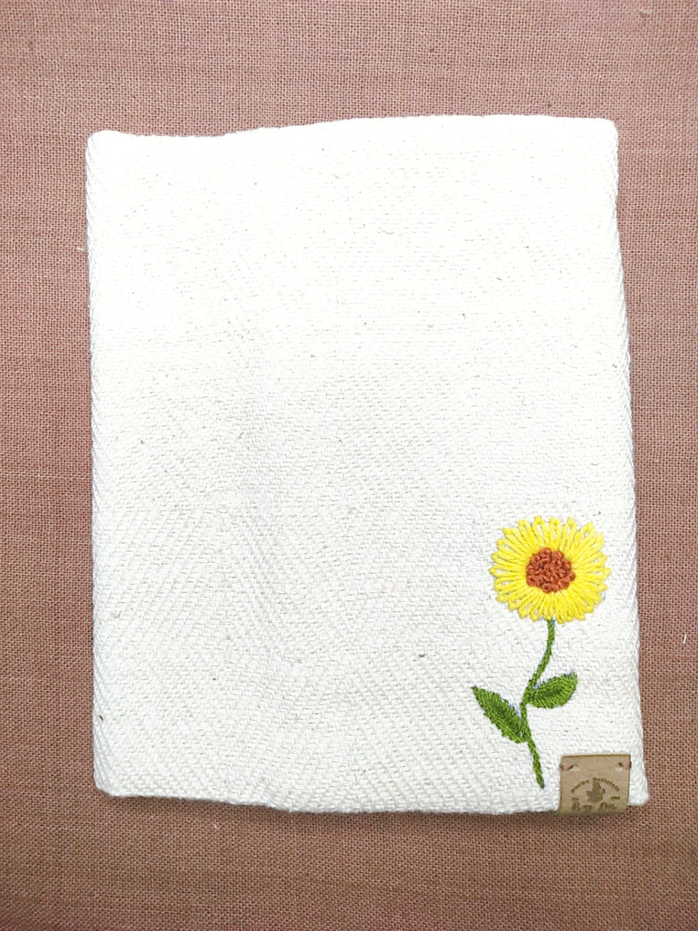 100% Cotton Book Cover with Beautiful Embroidery Flowers (Design2 )