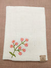 100% Cotton Book Cover with Beautiful Embroidery Flowers (Design 1)