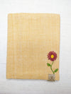 100% Cotton Book Cover with Beautiful Embroidery Flowers (Design2 )
