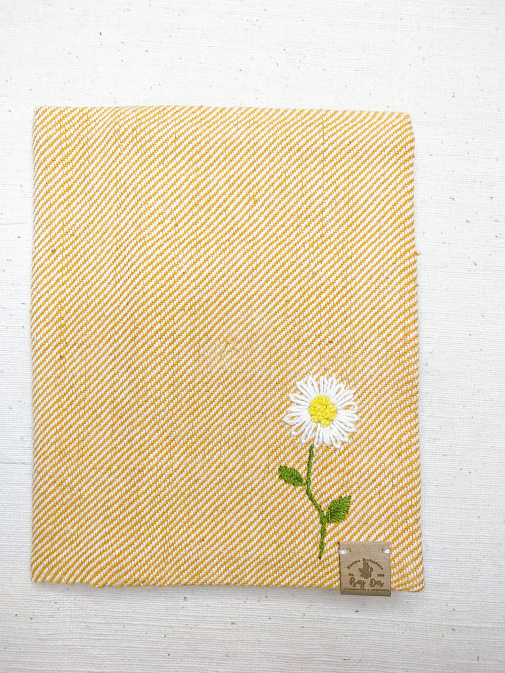 100% Cotton Book Cover with Beautiful Embroidery Flowers (Design2 )