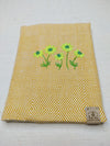 100% Cotton Book Cover with Beautiful Embroidery Flowers (Design 3)