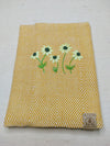 100% Cotton Book Cover with Beautiful Embroidery Flowers (Design 3)