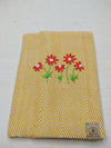 100% Cotton Book Cover with Beautiful Embroidery Flowers (Design 3)