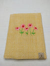100% Cotton Book Cover with Beautiful Embroidery Flowers (Design 3)
