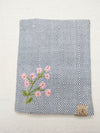 100% Cotton Book Cover with Beautiful Embroidery Flowers (Design 1)