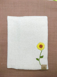 100% Cotton Book Cover with Beautiful Embroidery Flowers (Design2 )