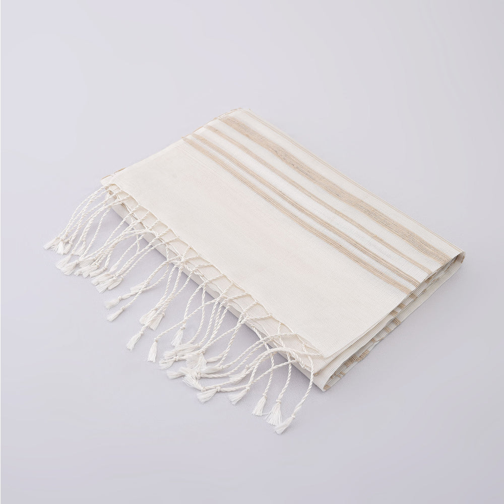 Organic Dyed Handwoven Cotton Shawl mixed with Silk, Lotus & Cotton