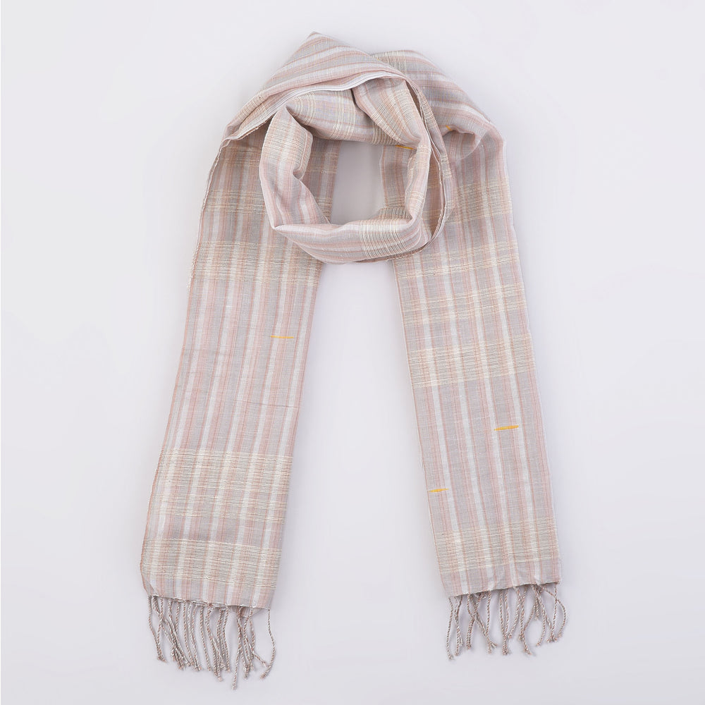 Organic Dyed Handwoven Shawl mixed with Cotton & Silk