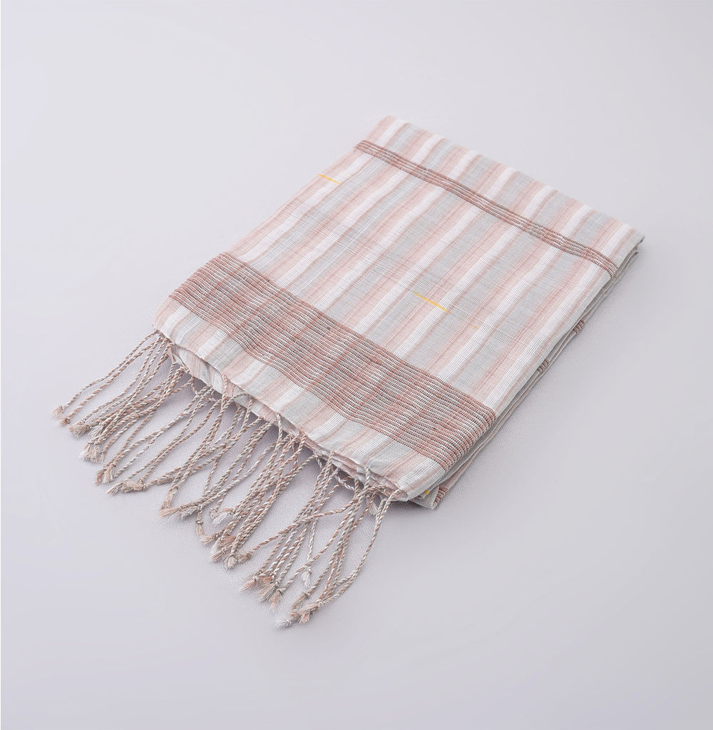 Organic Dyed Handwoven Shawl mixed with Cotton & Silk