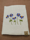 100% Cotton Book Cover with Beautiful Embroidery Flowers (Design 3)