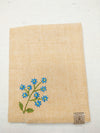 100% Cotton Book Cover with Beautiful Embroidery Flowers (Design 1)