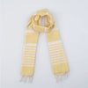 Organic Dyed Handwoven 2/80 Cotton Shawl in Yellow