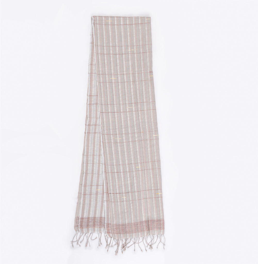 Organic Dyed Handwoven Shawl mixed with Cotton & Silk