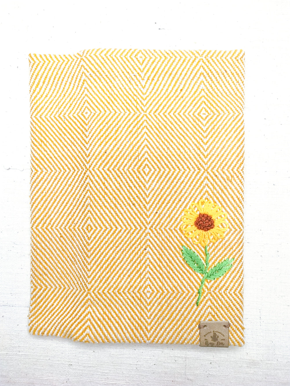 100% Cotton Book Cover with Beautiful Embroidery Flowers (Design2 )