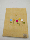 100% Cotton Book Cover with Beautiful Embroidery Flowers (Design 3)
