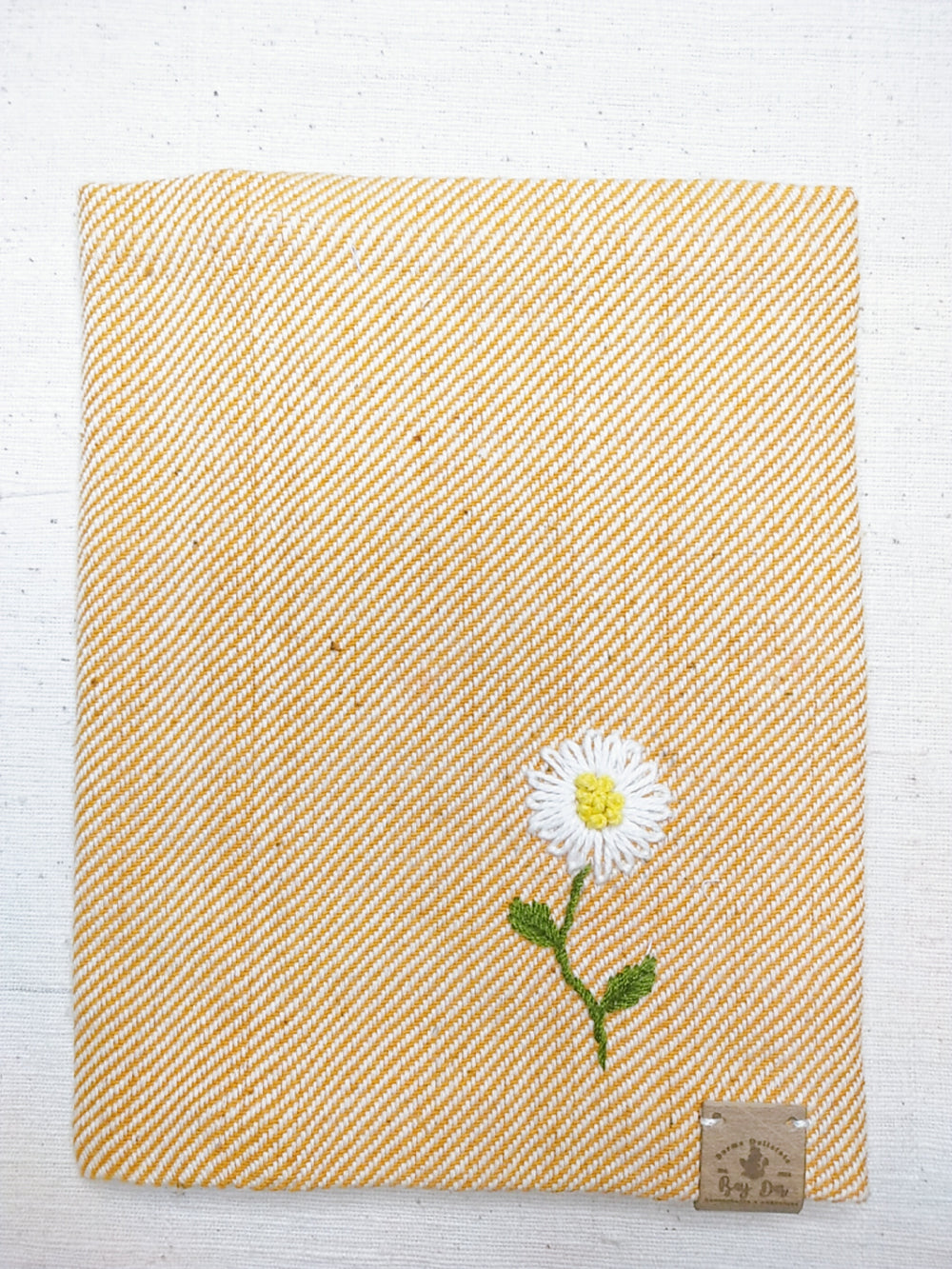 100% Cotton Book Cover with Beautiful Embroidery Flowers (Design2 )
